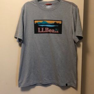 Ll Bean Grey Graphic Classic Logo Retro 